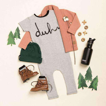 Short Sleeve Rag - 'duh' - Heather Grey Classic