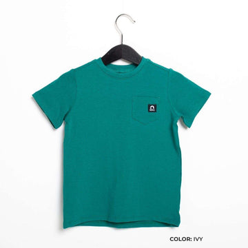 Short Sleeve Chest Pocket Kids Essentials Tee  - 'Kids Tee in Multiple Colors' - Spring