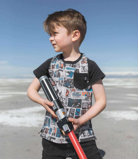 Short Sleeve Chest Pocket Tee - 'Star Wars Comic' - Star Wars Collection from Rags