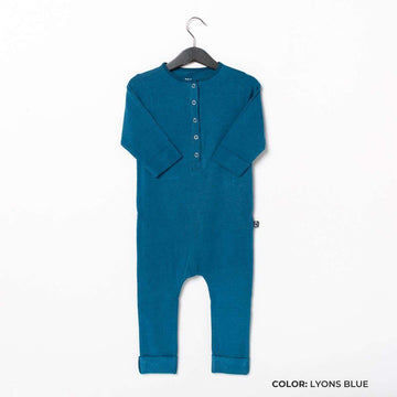 3/4 Length Sleeve Henley Essentials Rag Romper - 'Rag in Multiple Colors'
