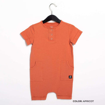 Short Sleeve Henley Short Essentials Rag Romper - 'Rag in Multiple Colors' - Spring
