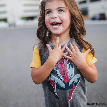 Short Sleeve Rag - 'SpiderMan' - Marvel Collection from Rags - Charcoal