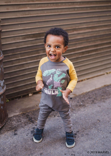 Toddler boy in a Rags Romper - Marvel's The Incredible Hulk 