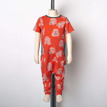 Short Sleeve Peek Pocket Rag Romper - 'Star Wars Floral' - Star Wars Collection from RAGS