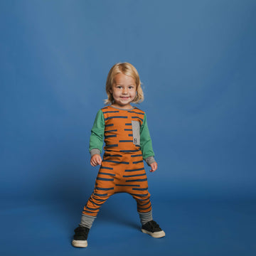 Long Sleeve Big Pocket Rag - 'Marker Stripe' - Sudan Brown