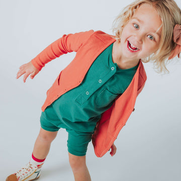 Short Sleeve Henley Short Essentials Rag Romper - 'Rag in Multiple Colors' - Spring