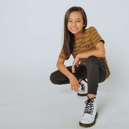 Short Sleeve Chest Pocket Kids Essentials Tee  - 'Kids Tee in Multiple Colors' - Spring