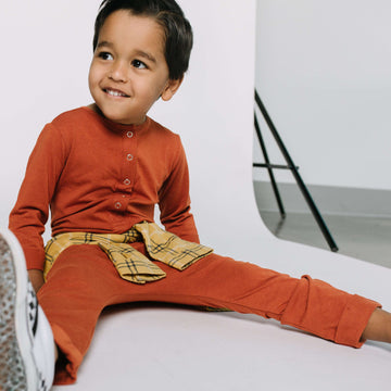 3/4 Length Sleeve Henley Essentials Rag Romper - 'Rag in Multiple Colors'