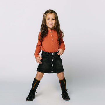 Long Sleeve Henley Pocket Kids Essentials Tee - 'Kids Tee in Multiple Colors'