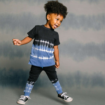 Kids Moto Joggers - 'Regatta Tie Dye' - Black