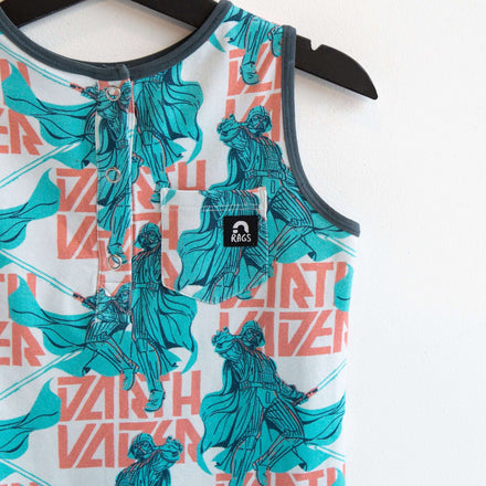 Tank Henley Capri Pocket Rag Romper - 'Darth Vader' - Star Wars Collection from RAGS