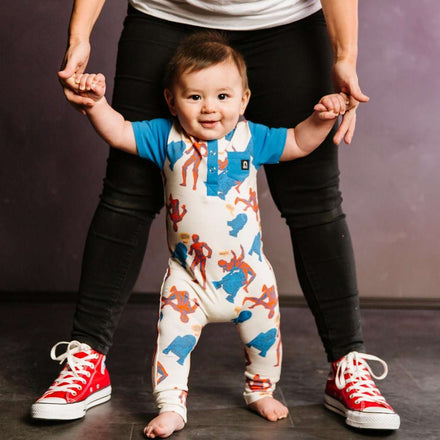 Short Sleeve Henley Pocket Rag - 'Droids Pattern' - Star Wars Collection from RAGS