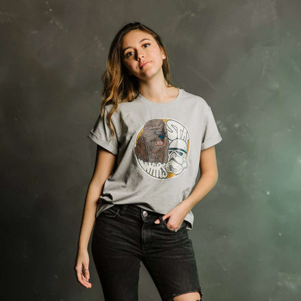 Unisex Adult Tee Shirt - 'Stormtrooper & Chewie' - Star Wars Collection from RAGS