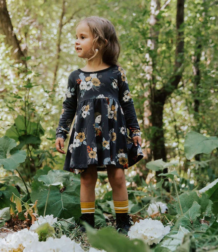 Long Sleeve Swing Dress - 'Leia Floral' - Star Wars Collection from RAGS