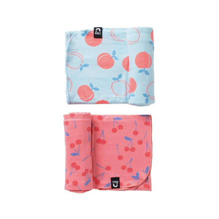 Baby Swaddle - 'Peaches & Cherries' - Two Pack