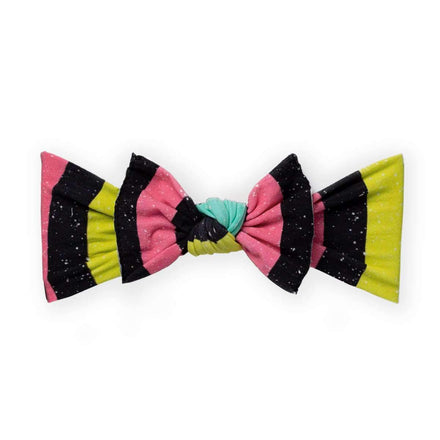 Baby Bling Bow - 'Neon Stripe Splatter'
