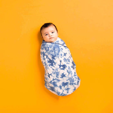 Baby Swaddle - 'Deep Water Tie Dye' - Single Pack