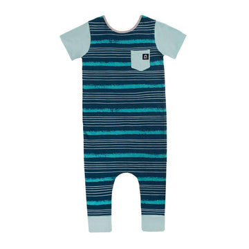 Short Sleeve Pocket Rag - 'Artsy Stripe' - Midnight