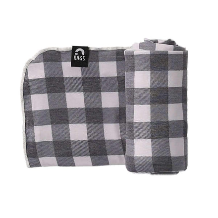Baby Swaddle - 'Black & White Plaid'