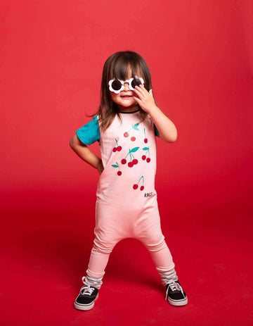 Short Sleeve Rag - 'Cherries' - English Rose