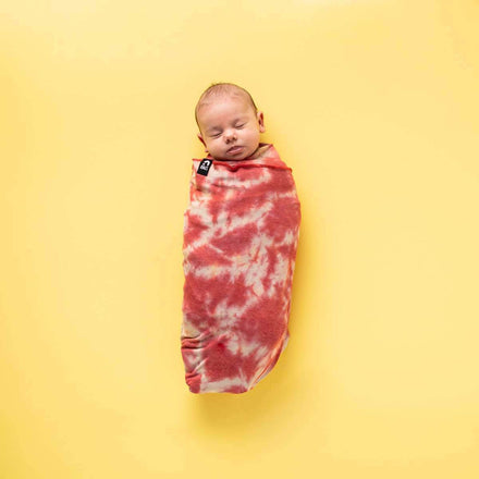 Baby Swaddle - 'Cranberry Tie Dye' - Single Pack