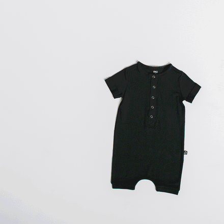 Short Sleeve Henley Short Essentials Rag Romper - 'Rag in Multiple Colors' - Spring