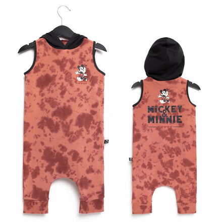 Tank Hooded Capri Rag Romper - 'Mickey & Minnie Tie Dye' - Dusty Cedar & Ash Rose Tie-dye - Disney Collection from RAGS