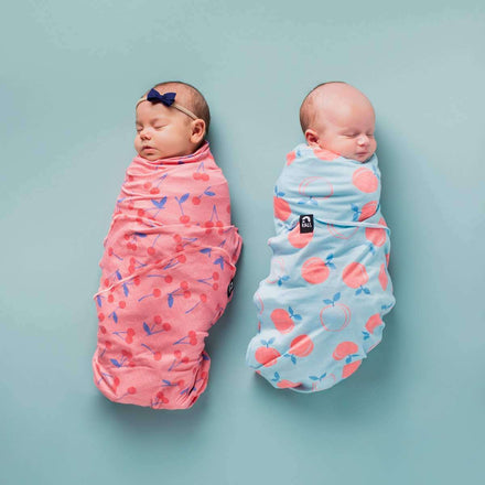 Baby Swaddle - 'Peaches & Cherries' - Two Pack