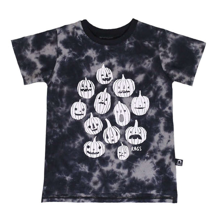 Short Sleeve Tee - 'Pumpkins' - Black Griffin Tie Dye