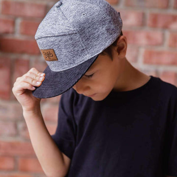 Kids Hat - 'Heather Grey' - Black Brim