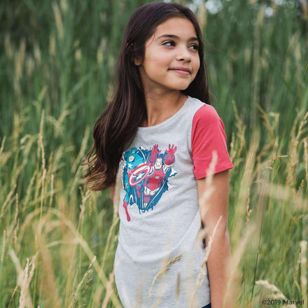 Kids OG Style Tee - 'Captain America & Iron Man' - Marvel Collection from Rags