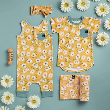Baby Swaddle - 'Daisy Floral' - Single Pack