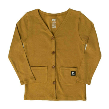 Kids Cardigan - 'Multiple Colors' - Dark Slate, Heather Grey, Cumin Mustard