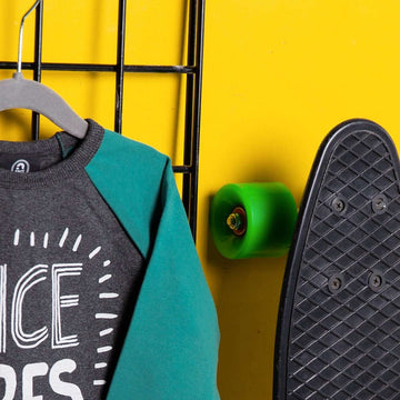 Kids Crewneck Sweatshirt - 'Nice Vibes' - Charcoal