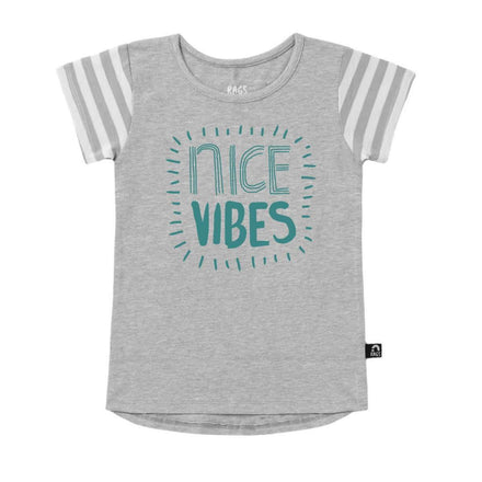 Kids OG Style Tee - 'Nice Vibes' - Heather Grey