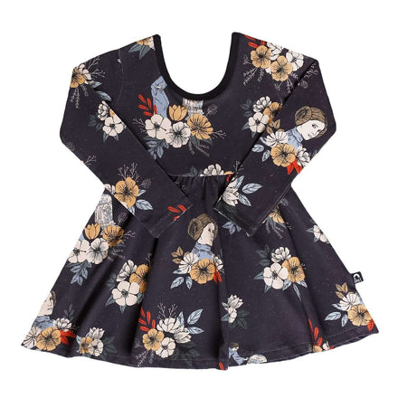 Long Sleeve Swing Dress - 'Leia Floral' - Star Wars Collection from RAGS