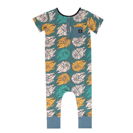 Short Sleeve Henley Rag - 'Millennium Falcon' - Star Wars Collection from RAGS