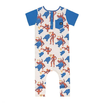 Short Sleeve Henley Pocket Rag - 'Droids Pattern' - Star Wars Collection from RAGS