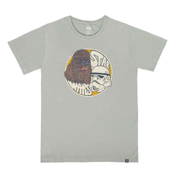Unisex Adult Tee Shirt - 'Stormtrooper & Chewie' - Star Wars Collection from RAGS