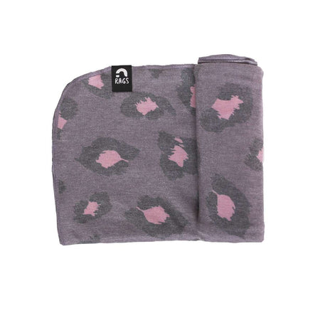Baby Swaddle - 'Leopard Pattern' - Purple