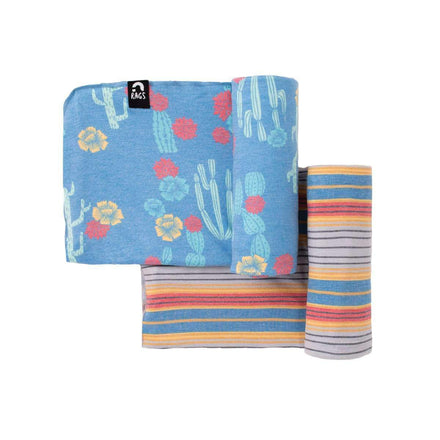 Baby Swaddle - 'Cacti Floral and Southwestern Stripes' - Two Pack