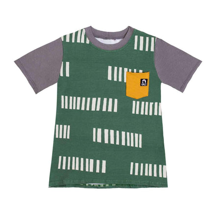 Short Sleeve Chest Pocket Tee - 'Tallies' - Myrtle Green