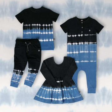 Kids Moto Joggers - 'Regatta Tie Dye' - Black