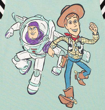 Short Sleeve Tee - 'Vintage Buzz and Woody' - Disney Toy Story Collection from RAGS  - Granite Green